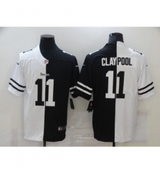 Pittsburgh Steelers #11 Chase Claypool Black White Limited Split Fashion Football Jersey