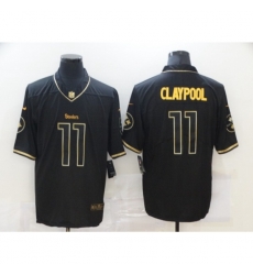 Pittsburgh Steelers #11 Chase Claypool Olive Gold Nike 2020 Salute To Service Limited Jersey