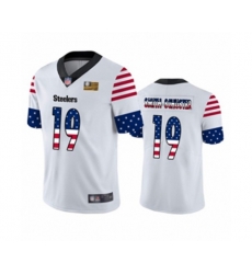 Pittsburgh Steelers #19 JuJu Smith-Schuster White Independence Day Limited Player Football Jersey