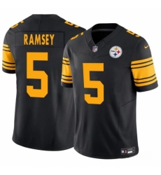 Pittsburgh Steelers 5 Jalen Ramsey Black 2025 F U S E Color Rush Vapor Untouchable Limited Stitched Jersey
