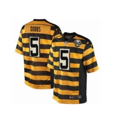 Pittsburgh Steelers #5 Joshua Dobbs Limited Yellow Black Alternate 80TH Anniversary Throwback NFL Jersey