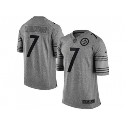 Pittsburgh Steelers #7 Ben Roethlisberger Gridiron Gray jerseys(Limited)