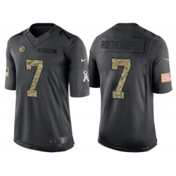 Pittsburgh Steelers #7 Ben Roethlisberger Stitched Black NFL Salute to Service Limited Jerseys