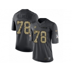 Pittsburgh Steelers #78 Alejandro Villanueva Limited Black 2016 Salute to Service NFL Jersey