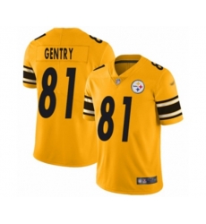 Pittsburgh Steelers #81 Zach Gentry Limited Gold Inverted Legend Football Jersey