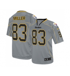 Pittsburgh Steelers #83 Heath Miller Elite Lights Out Grey Football Jersey