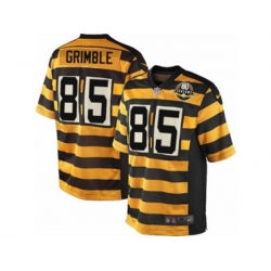Pittsburgh Steelers #85 Xavier Grimble Limited Yellow Black Alternate 80TH Anniversary Throwback NFL Jersey