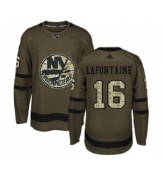 New York Islanders #16 Pat LaFontaine Authentic Green Salute to Service NHL Jersey