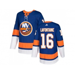New York Islanders #16 Pat LaFontaine Royal Blue Home Authentic Stitched NHL Jersey
