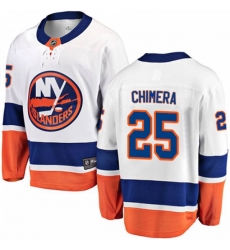 New York Islanders #25 Jason Chimera Fanatics Branded White Away Breakaway NHL Jersey