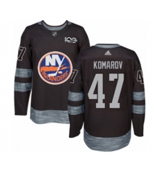 New York Islanders #47 Leo Komarov Authentic Black 1917-2017 100th Anniversary NHL Jersey