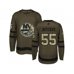 New York Islanders #55 Johnny Boychuk Green Salute to Service Stitched NHL Jersey