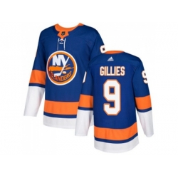 New York Islanders #9 Clark Gillies Royal Blue Home Authentic Stitched NHL Jersey