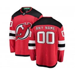 New Jersey Devils Custom Fanatics Branded Red Home Breakaway Hockey Jersey