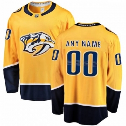 Nashville Predators Custom Fanatics Branded Gold Home Breakaway Jersey