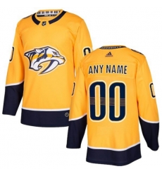Nashville Predators Custom Gold Authentic Jersey
