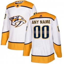 Nashville Predators Custom White Away Authentic Jersey