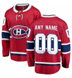 Montreal Canadiens Custom Fanatics Branded Red Home Breakaway Jersey