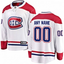 Montreal Canadiens Custom Fanatics Branded White Away Breakaway Jerseysey Montreal Canadiens Custom Fanatics Branded White Away Breakaway Jerseysey
