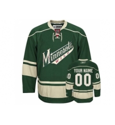 Minnesota Wild Custom Jersey Green Third Man Hockey