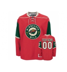 Minnesota Wild Custom Jersey Red Home Man Hockey
