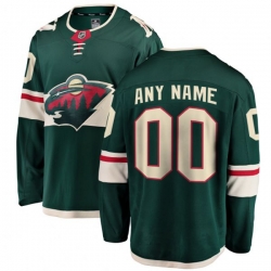 Minnesota Wild Fanatics Branded Green Home Breakaway Custom Jersey