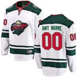 Minnesota Wild Fanatics Branded White Away Breakaway Custom Jersey