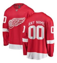 Detroit Red Wings Custom  Fanatics Branded Red Home Breakaway Jersey