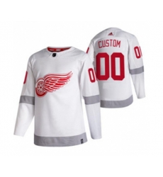 Detroit Red Wings Custom White 2020-21 Reverse Retro Alternate Hockey Jersey
