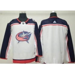 Columbus Blue Jackets Customized White Road Stitched Hockey Jersey