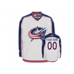 Columbus Blue Jackets Customized White Road Stitched Hockey Jerseys