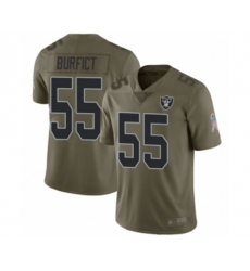 Oakland Raiders #55 Vontaze Burfict Limited Olive 2017 Salute to Service Football Jersey