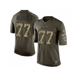 Oakland Raiders #77 Lyle Alzado Green Salute to Service Jerseys(Limited)