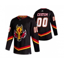 Calgary Flames Custom Black 2020-21 Reverse Retro Alternate Hockey Jersey Calgary Flames Custom Black 2020-21 Reverse Retro Alternate Hockey Jersey