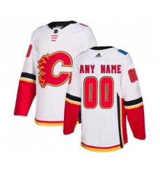Calgary Flames Customized Authentic White Away Hockey Jersey
