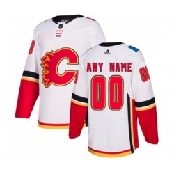 Calgary Flames Customized Authentic White Away Hockey Jersey Calgary Flames Customized Authentic White Away Hockey Jersey