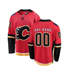 Calgary Flames Customized Fanatics Branded Red Home Breakaway Hockey Jersey