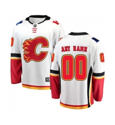 Calgary Flames Customized Fanatics Branded White Away Breakaway Hockey Jersey