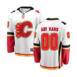 Calgary Flames Customized Fanatics Branded White Away Breakaway Hockey Jersey Calgary Flames Customized Fanatics Branded White Away Breakaway Hockey Jersey