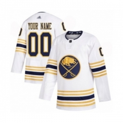 Buffalo Sabres Customized Authentic White 50th Season Hockey Jersey