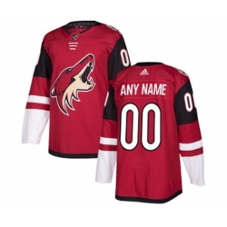 Arizona Coyotes Customized Authentic Burgundy Red Home Hockey Jersey