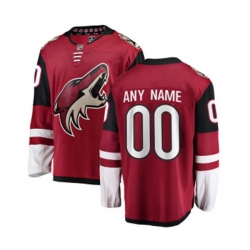 Arizona Coyotes Customized Fanatics Branded Burgundy Red Home Breakaway Hockey Jersey