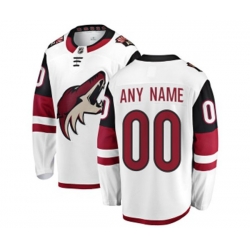 Arizona Coyotes Customized Fanatics Branded White Away Breakaway Hockey Jersey