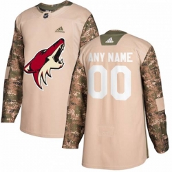 Arizona Coyotes adidas Camo Veterans Day Custom Practice Jersey