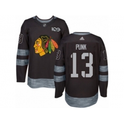 Chicago Blackhawks #13 CM Punk Authentic Black 1917-2017 100th Anniversary NHL Jersey Chicago Blackhawks #13 CM Punk Authentic Black 1917-2017 100th Anniversary NHL Jersey
