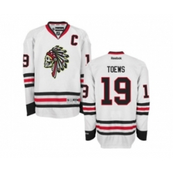 Chicago Blackhawks #19 Jonathan Toews Reebok Premier White Skull Ice Hockey Jersey Chicago Blackhawks #19 Jonathan Toews Reebok Premier White Skull Ice Hockey Jersey