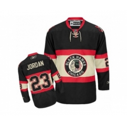 Chicago Blackhawks #23 Michael Jordan Black New Third Jersey Chicago Blackhawks #23 Michael Jordan Black New Third Jersey