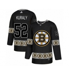 Adidas Boston Bruins #52 Sean Kuraly Authentic Black Team Logo Fashion NHL Jersey
