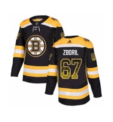 Adidas Boston Bruins #67 Jakub Zboril Authentic Black Drift Fashion NHL Jersey