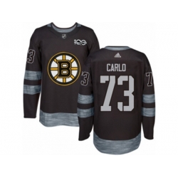 Adidas Boston Bruins #73 Brandon Carlo Authentic Black 1917-2017 100th Anniversary NHL Jersey